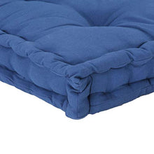 vidaXL - Cuscino per pallet, in cotone, 120 x 80 x 10 cm, colore: Azzurro