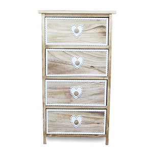 IlGruppone Mobiletto Multiuso per Bagno, Camera da Letto e Ingresso Misura 40x29x73cm con 4 cassetti MOD Jose