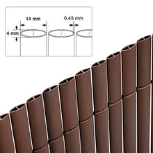 SONGMICS GPF096B Canniccio Frangivista in Plastica, Paravista per Recinzione di Giardino Terrazza Balcone, 2 Rotoli (0.9 x 3 m), Paravento con Costole Rinforzate, Marrone, 0.9 x 6 m