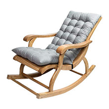 Cuscino Imbottito per Poltrona Sdraio Relax Cuscino Imbottito per Sedia a Dondolo per Interni Esterni Giardini Cortili 120x50cm (Grigio)