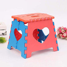 Tastak Sgabello Bambini Portatili, Adulto Pieghevole in plastica Piccolo Sgabello di Pesca Esterna Sgabello Panca Piazza Cute Cartoon, Red Blue Garden Bagno Prato Antiscivolo Sgabello