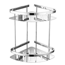 AGGF Mensole per Doccia da Bagno 304 in Acciaio Inox Doppio treppiede Angolo mensola Bagno Blu mensola portaoggetti Bagno Telaio angolare