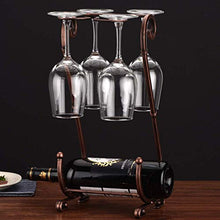 LHQ-HQ Vino Ferro Semplice cremagliera Forma Europea retrò Curva Soggiorno casa visualizzazione Decorazione Creativo Decorazione della casa 18.5x23x39.5cm