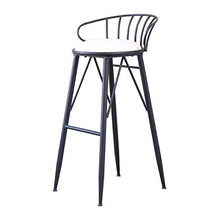 ZEH Sedia da Pranzo, Sedia Braccioli, Seggiolone, Seggiolone, Sgabello Sgabello Bar Sgabello Tondo Poggiapiedi Cafe Bistro Cucina Colazione Black Metal Frame R uu FACAI (Color : 65cm, Size : 65Cm)