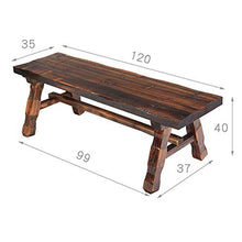 UWY Panca da Giardino in Legno massello Panca per Il Tempo Libero, sedili da Cortile carbonizzati Impermeabili e anticorrosione, Cuscini da Esterno robusti e Spessi sulla terrazza, mobili da Gia