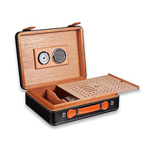 YHNJI Cigar Valigia Umidificatore Sigaro Temperatura Costante Idratante Legno Di Cedro Sigaro Sigaro Sigaro Scatola Sigarato Grande Capacità - Nero Controllato Cigar Humidor