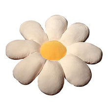 DIELUNY Daisy Flower Cuscini per sedie Cuscino, Cuscino Papasan Traspirante Piano Cibo Coperta per Esterni Coprisedile Imbottito-Beige a Dia80cm (31In)