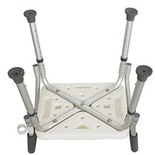 Sedia da Doccia Sedia da Doccia in Acciaio Inox Sgabello per Anziani/Disabili Sgabello Antiscivolo Sedile da Doccia Sgabello con Maniglia 6 Altezza Panca da Bagno Sgabello Seduta Bianco Peso Max