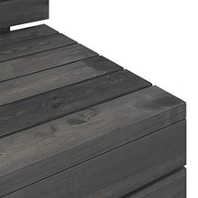 FAMIROSA Set Divani da Giardino su Pallet 6 pz Legno Pino Grigio Scuro-3753