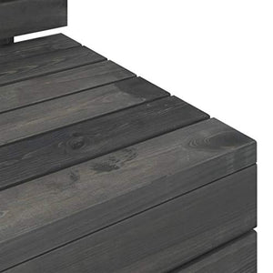 FAMIROSA Set Divani da Giardino su Pallet 6 pz Legno Pino Grigio Scuro-3749