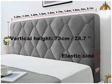 Copertura per Testiera per Letto Copri Testata Letto Matrimoniale/Singolo Premium Imbottita Elastica Copritestata Letto Velluto Fodera Protezione Anti-collisione Cuscino