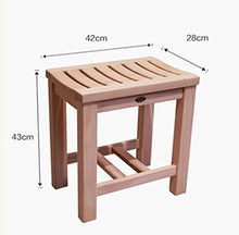 SCXZY Sanità Doccia Sgabello Bagno Anti-corrosione Antiscivolo Sicurezza Stabile Sedia da Bagno Cambio Scarpe Sgabello Anziani/portatori di Handicap/Panca Incinta in Legno massello Sgabello Sedia