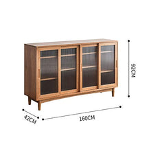 GFBVC Credenza Legno Accent Credenza Buffet Server Credenza Cucina Sala Cabinet Armadio Free Standing di immagazzinaggio del Torace (Color : Wood, Size : 160x42x92cm)