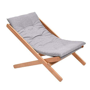 Generic Brands Utile Comoda Sedia Relax in Legno Grigio reclinabili Sedia a Dondolo Pieghevole Estate Letto Siesta Balcone per Il Tempo Libero Studio di bambù Letto Pieghevole