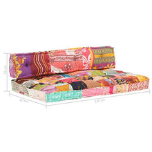 Festnight Cuscino per Divani Pallet Multicolore in Tessuto Patchwork Cuscino Schienale per Pallet Imbottiti Dimensioni Schienale Imbottito 120 x 20 x 25 cm/120 x 14 x 24 cm