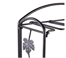 OUGEA Porta Bottiglie Vino,Porta Bottiglie retrò in Ferro battuto espositore per Bicchieri Vino Tavolo Accessori per Porta Bottiglie per Cucina Ristorante e Bar Bronzo