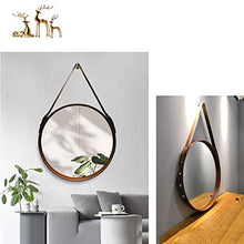 Specchio-specchio da bagno, specchio per il trucco rotondo a tracolla, impermeabile e resistente all'usura, regolazione flessibile, specchio argentato per immagini chiare/B / 70cm