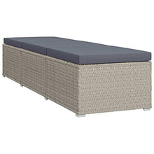 Tidyard 3 pz Set Lettini Prendisole Reclinabili in Polyrattan Grigio con Tavolino,Lettino da Sole,Lettino da Giardino Esterno,Lettino Prendisole da Piscina Patio Terrazzo Spaggia Mare