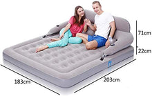 HongLianRiven Lettino da Viaggio Lettino da Viaggio Gonfiabile Letto Aria Materasso Aria for Uso Domestico Bed Addensare Portatile Pieghevole Campeggio Pompa elettrica con for Interni Esterni 6-3