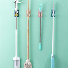 ZXCASDF Gancio Mop Igienici Nessuna Traccia di Spazio Libero Pugno WC Tipo Bagno Parete Appeso Risparmio Forte Pasta Appeso Scopa Mop Cremagliera Clip di Artefatto,Verde