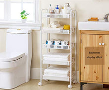 LYM &ripiano di stoccaggio Scaffalature Home Soggiorno Camera da Letto Cucina Ripiani Scaffali 5 Strati Carrello Portapacchi Bianco Scaffale di Finitura