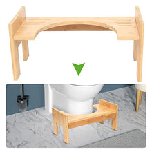 OUKANING Sgabello WC Regolabile in Altezza, Sgabello WC in Legno, vasino Tozzo, Gradino WC 45 x 25 x 22,5 cm