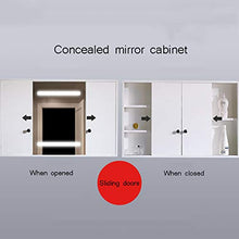 Armadietto per Bagno con Specchio Scorrevole, armadietto a Muro per Bagno, Cucina multiusoOrganizzatore per mobili, Mobile Bagno con Specchio, Bianco