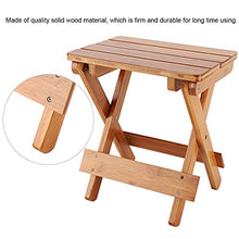 Sgabello in legno, sgabello da cucina quadrato pieghevole con legno massello per tavolo da pranzo e scrivania del computer