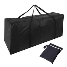 Herefun Borsa per Cuscini da Giardino 210D Oxford, Grande Borsa portaoggetti 122*39*55cm, Borsa di Stoccaggio Letto Lenzuola Cuscini Albero di Natale, Borsa Giardino con Maniglie Impermeabile