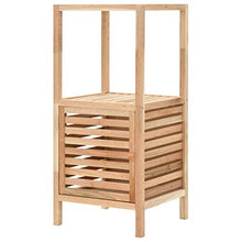 FAMIROSA Armadietto da Bagno in Legno Massello di Noce 39,5x35,5x86 cm