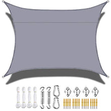 Ombreggiante Rettangolo,Tenda Da Sole Impermeabile 95% Tettoia Per Protezione Solare Con Blocco UV Per Patio Esterno Da Giardino Pergolato,Con Kit Di Fissaggio A Fune,4 * 6m