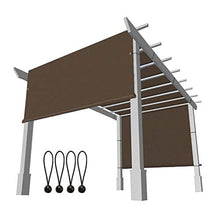 Liveinu Tende da Sole per Gazebo Telo di Ricambio Copertura per Gazebo Vela Ombreggiante Protezione Raggi UV Vela Tenda Impermeabile e Resistente Tenda a Vela per Giardino Balcone 305x365cm caffè