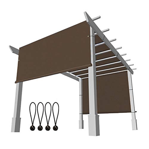 Liveinu Tende da Sole per Gazebo Telo di Ricambio Copertura per Gazebo Vela Ombreggiante Protezione Raggi UV Vela Tenda Impermeabile e Resistente Tenda a Vela per Giardino Balcone 305x365cm caffè