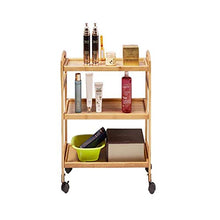 YIN YIN Carrello per Ripiani Carrello - Carrello portautensili Carrello portavivande per Salone di Bellezza, Legno Carrello a rulli (Size : 60 * 32 * 73CM)