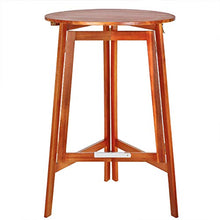 Deuba Tavolino Alto Pieghevole Legno di Acacia Ø 78 x 110cm Tondo Tavolo da Giardino Balcone Richiudibile