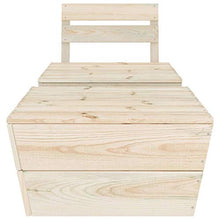 Tidyard 2 pz Set Divano Pallet da Giardino con Tavolino in Legno di Abete Impregnato,Poltrona da Giardino per Esterno in Legno con Tavolino,Poltrona Divano in Legno da Esterno