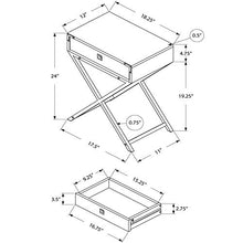 PIJN ComodinoTavolino Laterale in Stile Contemporaneo con Ampio Cassetto Portaoggetti E Gambe X-Design in Metallo per Soggiorno