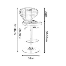 XINGLEI Sgabello da Bar Regolabile in Altezza Sedia Girevole Moderna Airlift Sedia Imbottita con Schienale Medio per Una Seduta ergonomica Elevata Design Raffinato Girevole a 360 ° (Color : Black3)