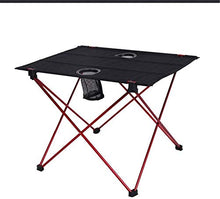 Tavolo da picnic all'aperto Tavolo pieghevole ultraleggero con portabicchieri, Campo portatile in alluminio Picnic Pieghevole Scrivania con sacchetto di trasporto, ottimo per viaggi all'aperto BBQ Esc