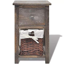 Comodino, Comodino in Legno in Legno di paulonia per l'home Office per Il Soggiorno della Camera da Letto