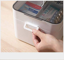 SUMMER HOME Kit di Pronto Soccorso per Uso Domestico Medicina di plastica Medicina Scatola di immagazzinaggio per Office Pill Organizer per