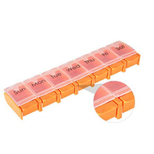 HEMOTON Mini Portapillole Organizer Settimanale per Pillole Scatola per Medicinali per La Cura della Salute per Viaggio di Una Settimana (Arancione)