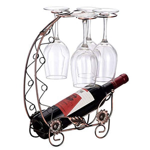 Portabottiglie Free Standing Tavolo Wine Rack e Holder bicchieri di vino creativo del vino del metallo del supporto della bottiglia di moda Dragon Boat Style Wine stand Freestanding controsoffitto vin