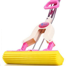 SSAYY Spray Mop Mop Piatto per Uso Domestico/Stretta di Mano in Spugna Morbida Antiscivolo/Approfondimento del Blocco del Filo/Leva Retrattile/Design con Impugnatura Umanizzata