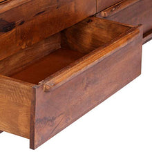 SKM Cassettiera Marrone 140x40x80 cm in Legno Massello di Mango