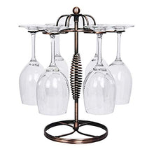 Wine Rack, Wine Rack calice titolare creativo autonomo contatore del vino del calice di vetro Scaffale con 6 ganci Bronze Display Stand Rack WTZ012