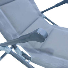 Meerweh Mare WEH Alluminio Giardino Sedia a Sdraio Sdraio Sedia a Sdraio Sauna Extra Alto, Altezza Circa 43 cm, Grigio, 153 x 72 x 126 cm