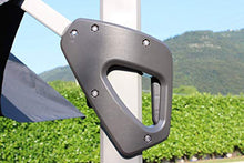 Milani Home s.r.l.s. Ombrellone da Giardino 3 X 3 Palo Laterale Grigio Telo Grigio per Esterno, Giardino Ristorante Gelateria Bar Hotel Albergo
