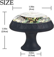 Motivo mimetico verde nero Pomelli per Porta Set di 4 Pomelli per Mobili Manopole per Cassetti Cucina Armadio Vetro