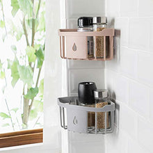 Mensole portaoggetti da bagno in plastica da parete Portaoggetti da cucina Portaoggetti angolare per shampoo e gel doccia